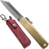 Higonokami pocket knife 5 cm HIGO75RS, SK-carbon steel, brass