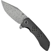 Kansept Knives Entity Framelock Damascus fällkniv