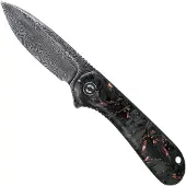 CIVIVI Elementum C907C-DS3 Damascus, Shredded Copper Carbon fibre pocket knife