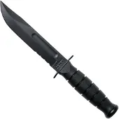 Ka-Bar Short Fighting Knife 1259 Serrated, Kraton handle, fixed knife