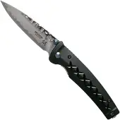 Mcusta MC-161D Fusion, black, handle/blade: black aluminium and Damascus