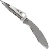 Spyderco C07 Police partly serrated, stainless