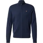 Napapijri Stickad zip-up kofta marinblå