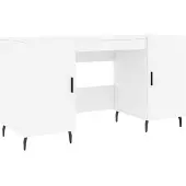 vidaXL Skrivbord vit 140x50x75 cm konstruerat trä