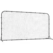 vidaXL Fotbollsnät med rebounder svart 366x90x183 cm HDPE