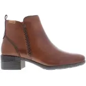 Pikolinos för kvinnor. W6W-8950 Ankelstövlar i läder Malaga brun (40), Hud, 3 till 5 cm, Zip, Casual