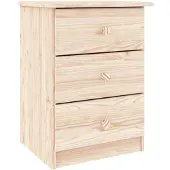 vidaXL Sängbord ALTA 41x35x55,5 cm massiv furu