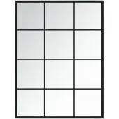 vidaXL Väggspegel, svart, 80 x 60 cm, metall