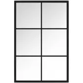 vidaXL Väggspegel svart 60x40 cm metall