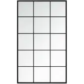 vidaXL Väggspegel svart 100x60 cm metall