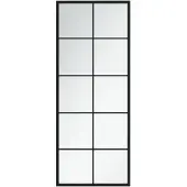 vidaXL Väggspegel svart 100x40 cm metall