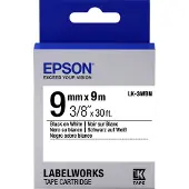 Epson LK-3WBN | svart text - vit tejp | 9mm (original)