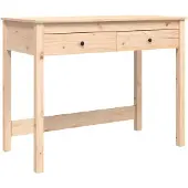 vidaXL Skrivbord med lådor 110x50x75 cm massiv furu