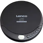 Lenco CD-200 Bärbar CD-spelare CD, CD-RW, MP3 Batteri-laddningsfunktion Svart