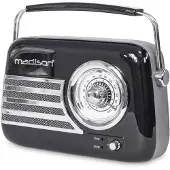 Madison retro radio med Bluetooth och FM (svart)
