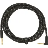 Fender Deluxe 10 Fots Rak / Vinklad Instrumentkabel Svart Tweed