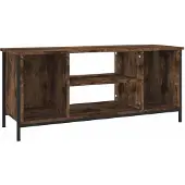 vidaXL Tv-bänk rökfärgad ek 102x35x45 cm konstruerat trä