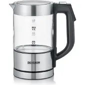 Severin WK 3458 - Vattenkokare - 0.5 liter - 1100 W - borstat rostfritt stål/glas