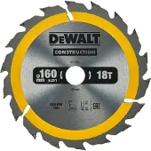 DeWalt Sågklinga för trä DT1931-QZ; 160x20 mm; 18T