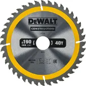 DeWalt Sågklinga för trä Construction; 190x30 mm; Z40