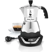 Bialetti Timer 6093 Elektrisk Italiensk Kaffebryggare 6 Koppar