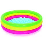 Bestway 51104, Uppblåsbar pool, 211 l, Rund, 2 År, Vinyl, Blå, Grön, Rosa, Gul