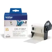 Brother DK-11207 CD/DVD etiketter | svart text - vit etikett | 58mm x 58mm (original)