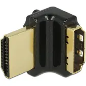 DeLOCK - HDMI-adapter - HDMI hona till HDMI hane - svart - 90° kontakt, stöd för 4K