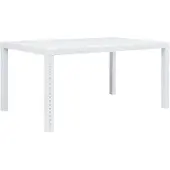 vidaXL Trädgårdsbord vit 150x90x72 cm konstrotting