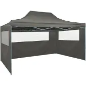 vidaXL Hopfällbart tält med 3 väggar 431x291x315 cm antracit