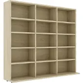 vidaXL CD-hylla sonoma-ek 102x23x89,5 cm konstruerat trä
