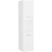 vidaXL Badrumsskåp vit 30x30x130 cm konstruerat trä