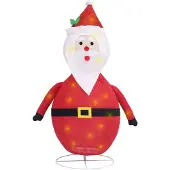 vidaXL Dekorativ jultomte med LED lyxigt tyg 120 cm