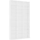 vidaXL CD-hylla vit 102x16x177,5 cm konstruerat trä