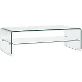 vidaXL Soffbord genomskinlig 98x45x31 cm härdat glas