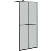 vidaXL Duschvägg 80x195 cm mörkt härdat glas