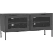 vidaXL Tv-bänk antracit 105x35x50 cm stål