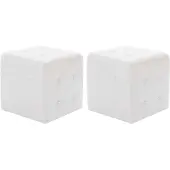 vidaXL Sittpuff 2 st vit 30x30x30 cm konstläder
