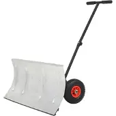 vidaXL Manuell snöplog med hjul 100x44 cm