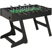 vidaXL Fotbollsbord hopfällbart 121x61x80 cm svart Svart