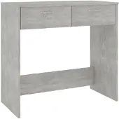 vidaXL Skrivbord betonggrå 80x40x75 cm spånskiva