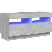 vidaXL TV-bänk med LED-belysning betonggrå 80x35x40 cm