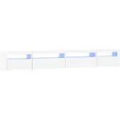 vidaXL Tv-bänk med LED-belysning vit 270x35x40 cm