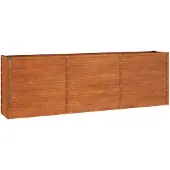 vidaXL Odlingslåda rostig 240x40x77 cm rosttrögt stål