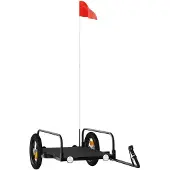 vidaXL Cykelvagn svart 122x53x31 cm järn