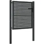 vidaXL Trädgårdsgrind antracit 100x100 cm stål