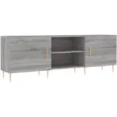 vidaXL Tv-bänk grå sonoma 150x30x50 cm konstruerat trä
