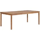 vidaXL Trädgårdsbord 200x100x77 cm massiv teak