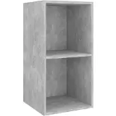 vidaXL Väggmonterad tv-bänk betonggrå 37x37x72 cm konstruerat trä