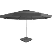 vidaXL Parasoll med portabel bas antracit